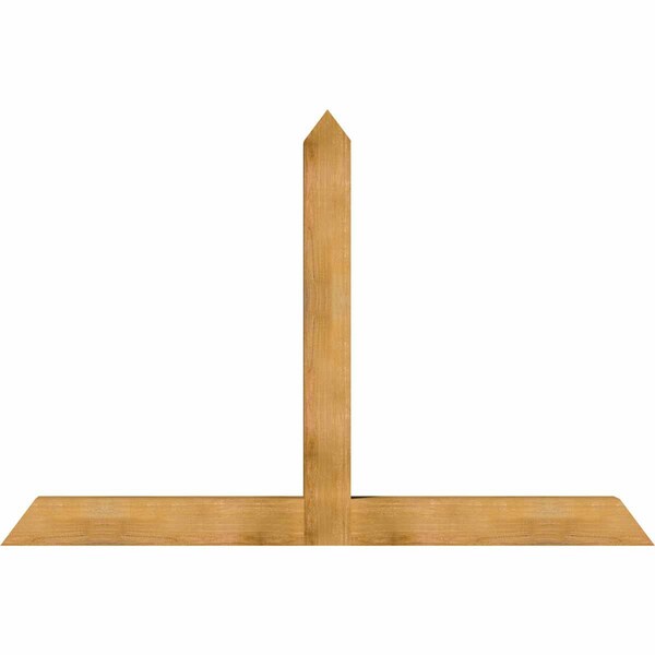 Ekena Millwork Portland Rough Sawn Timber Gable Bracket, Western Red Cedar, 84"W x 56"H x 6"D x 6"F, 16/12 Pitch GBW084X56X0606POR00RWR - main